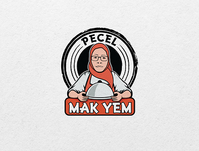 Logo Pecel Mak Yem branding design flat graphic design icon illustration illustrator logo minimal vector