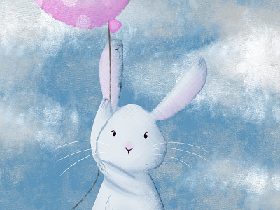 Flying Bunny computer art digital art illustration