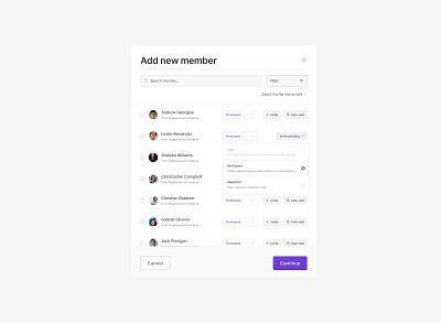 Add new member add member add new add new member interface design modal pop over ui ui design