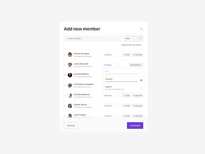 Add new member add member add new add new member interface design modal pop over ui ui design