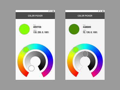 Color Picker app color color picker design mobile ui ux