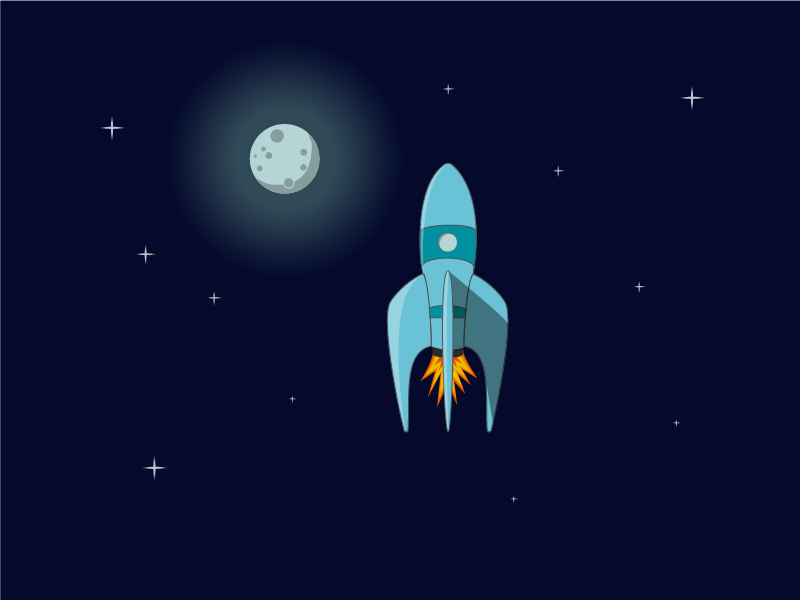 Flat Spaceship by Mauricio Dumet on Dribbble