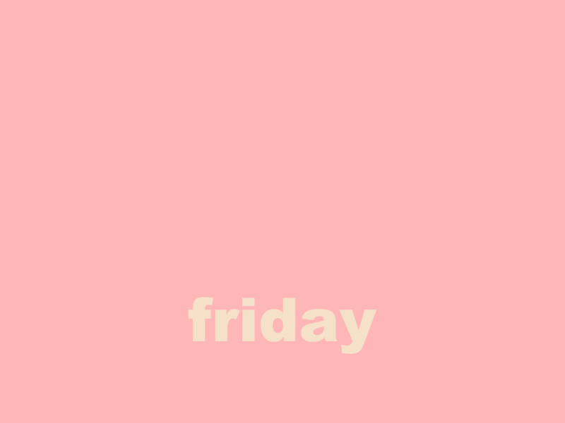 Friday after affects aftereffects animation font font animation forfun friday friyay motion pink