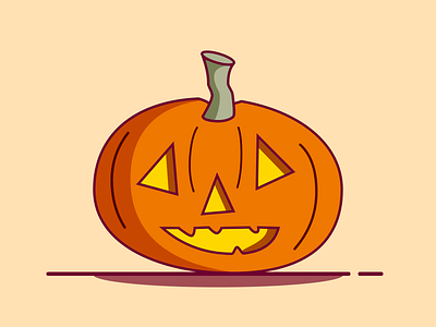 Pumpkin flat design flat illustration halloween illustration illustrator pumpkin sketch sketchapp vector