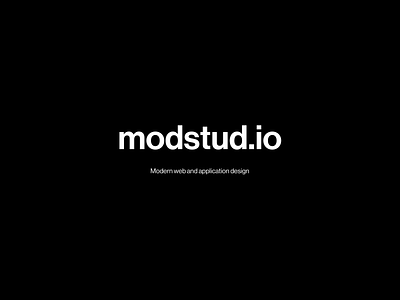 modstud.io logo branding design flat logo minimalist modern typography web