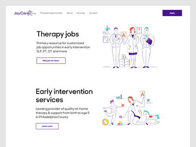 Jaycare branding illustration modern typography ui design ux design web