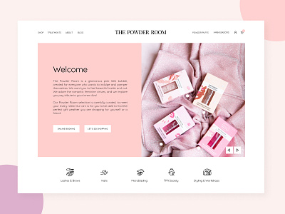 The Powder Room - desktop figma onlineshop shop ui webdesign