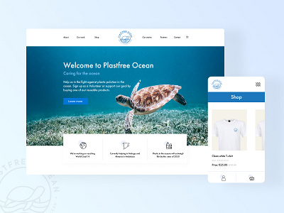 Plastfree Ocean - desktop/mobile