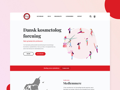 Dansk Kosmetolog Forening - Desktop desktop figma hero image webdesign