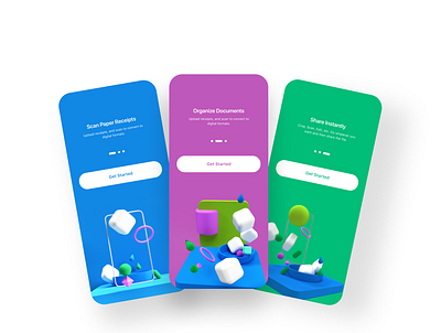 Hatakae Onboarding 3d app design onboarding ui