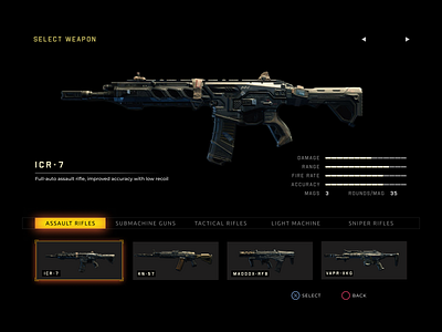 Call of Duty Game UI design game ui