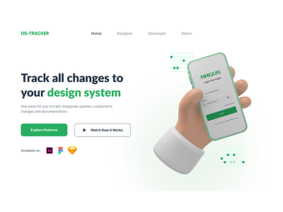 DS-Tracker Landing Page design landing page landing page design ui web