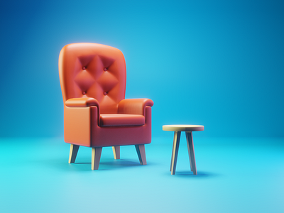 3D Chair Interior 3d design web