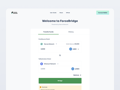 ForceBridge Nervos Network blockchain bridge crypto dapp design product web