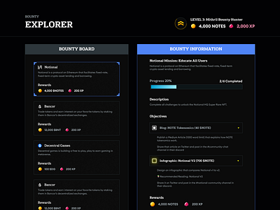 DAO Bounty Explorer blockchain crypto design game gamification web3