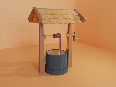 Stylized Well 3d design illustration