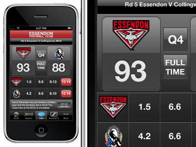 Scoreboard app iphone