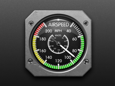 Airspeed Indicator Gauge aircraft airspeed cockpit indicator