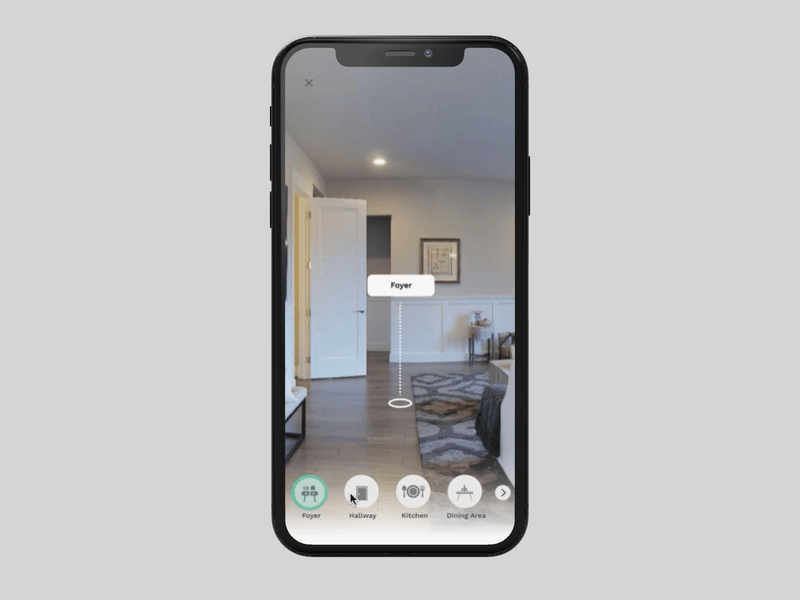 3D Home Tour animation app design ios mobile mobile app design mobile ui mockup real estate ui ux