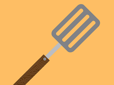 Spatula bbq burger grill icon illustration simple spatula summer