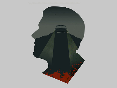 The Enigma Film blood car concept dark film gloom head headlights illustration night outline silhouette