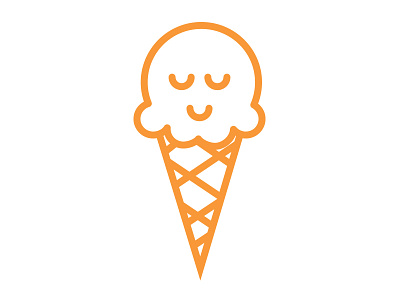 Icy carnival fair happy icecream icon illustration simple smile