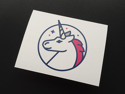 Birthday Card birthday card horse illustration logo magic print stars unicorn