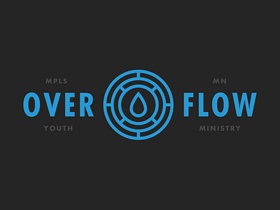 Overflow branding church drop god jesus logo ministry overflow water youth