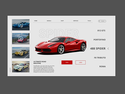 Ferrari 488 Spider Info 488spider autodesign automotive car design desinger ferrari ferrari488 uxdesign website website builder