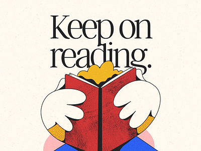 Keep On Reading drawing illustration illustrator photoshop retro textures