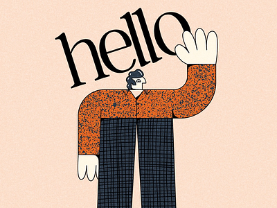 hello character hello hi illustrator photoshop textures vector