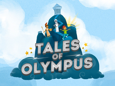 Tales of Olympus branding children childrens book cute greek gods greek myth illustration logo olympus theatre