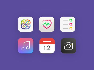 iOS 14 iCon set app art branding freebie icon icons illustration illustrator ios logo simple ui ux