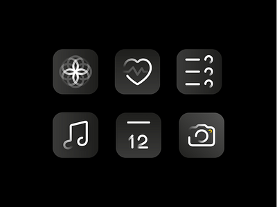 iOS 14 iCon - Dark v1 app branding icon iconography icons ios14 uidesign