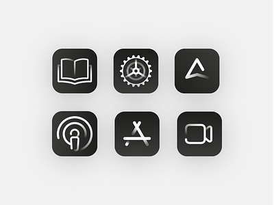 iOS 14 iCon - Dark v2 app apple branding freebie icon icon set icons illustration ios ios14 uidesign