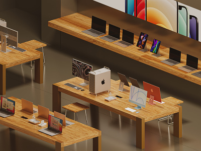 Apple Store | Istanbul 3d app apple blender design icon icons illustration ui ux