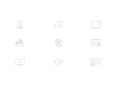 Portfolio - iCons branding coffee icons logo music