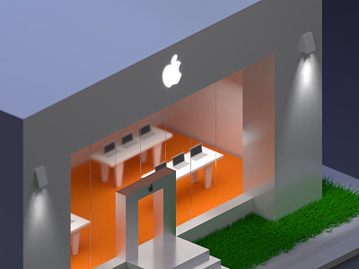 Apple Store | 3D Modeling 3d apple blender market retail store