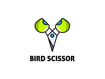 BIRD SCISSOR Logo bird bird icon bird illustration bird logo birds color flat logo logo design logodesign logos scissor