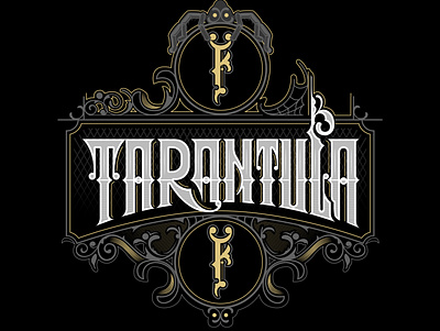 TARANTULA LETTERING CUSTOM design illustration logo logotype monogram type type art typedesign typography vector vintage badge vintage font