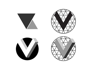V Logo letter logo logos minimal triangle