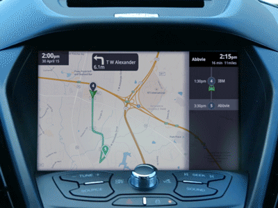 Car POI Alert auto automobile car dashboard gps hci infotainment map mobile navigation