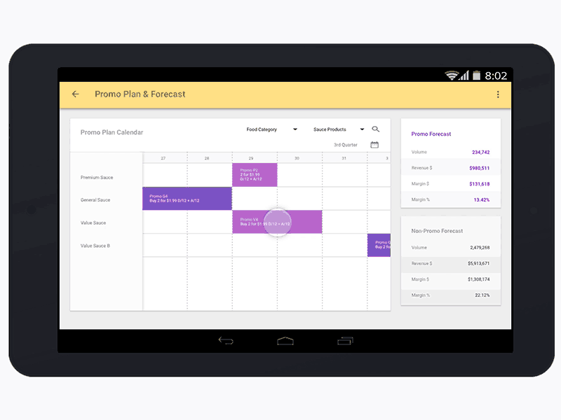 Dashboard calendar - Material Design android calendar diary invision material design sketch tablet