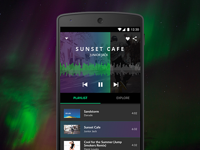 Northern Lights Inspired Music Player