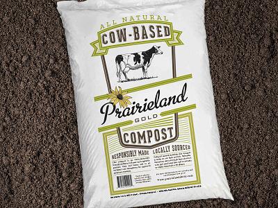 "Compost Bag" for Prarieland Dairy agriculture animal compost cow dairy holstein manure packaging prairieland