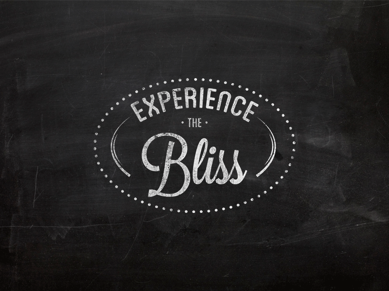 Experience the Bliss animation bliss chalkboard motion typography