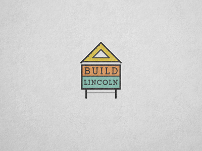 Build Lincoln Logo Concept builder color home lincoln line logo real estate sign