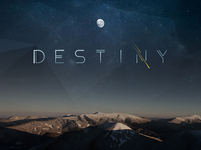 Destiny Final Logo comet custom destiny font logo space stars theme type