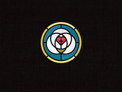Lutheran Church Logo church cross history logo luther lutheran mark negative space overlapping rose seal stained glass