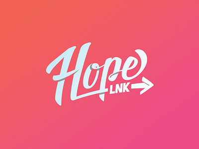 HopeLNK Logo brand hope lincoln lnk logo mental health movement nonprofit script
